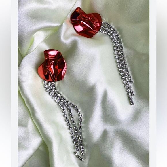 Rhinestone drop earrings N359 - Picture 1 of 4